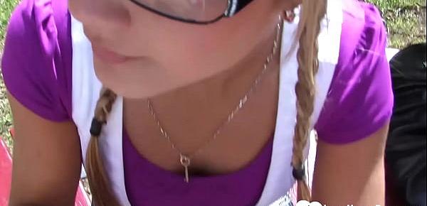 Cutie at the playground is great at sucking